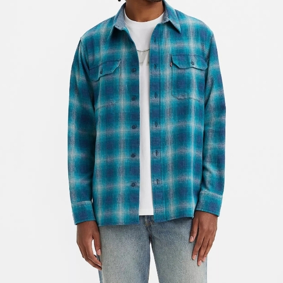 Levi's Other - Levi's classic worker overshirt in blue plaid ocean depths
